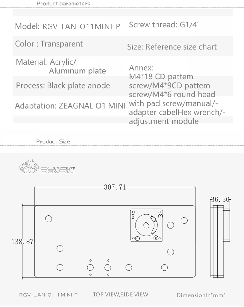 BYKSKI RGV-LAN-O11MINI-P Siste - Distro Plate Ddc Pump Combo recensione e prezzo